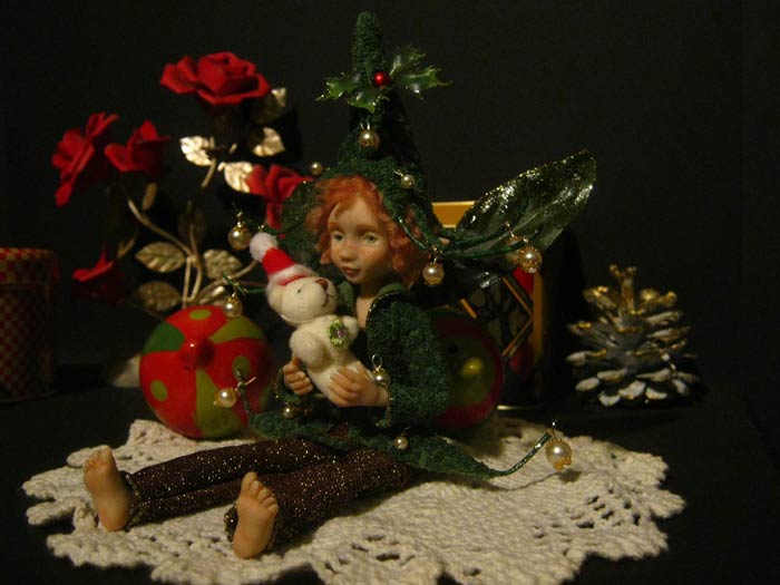 Ooak Posable Fairy Tale Noel e Orsetto